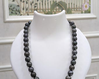 Handmade Tahitian Black Pearl Necklace • AAA Luster South Sea Jewelry