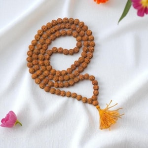 8mm Rudraksha Jap Mala • 108 Beads Meditation Mala • Lab Certified Natural Rudraksha Beads • Spiritual Healing Prayer Necklace