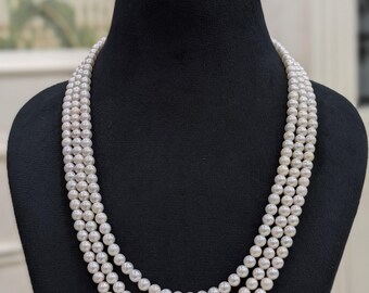 Handmade Freshwater Pearl Choker Necklace • Bridal Jewelry