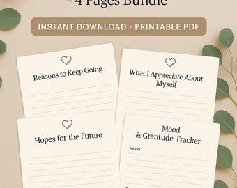 A Gentle Restart | Mental Health Printable Worksheet | Self Healing Journal Page | Instant Download PDF