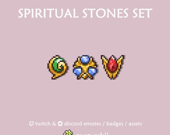 spirituelle Steine Set | twitch sub/bit abzeichen | zelda pixel kunst | digitaler Download