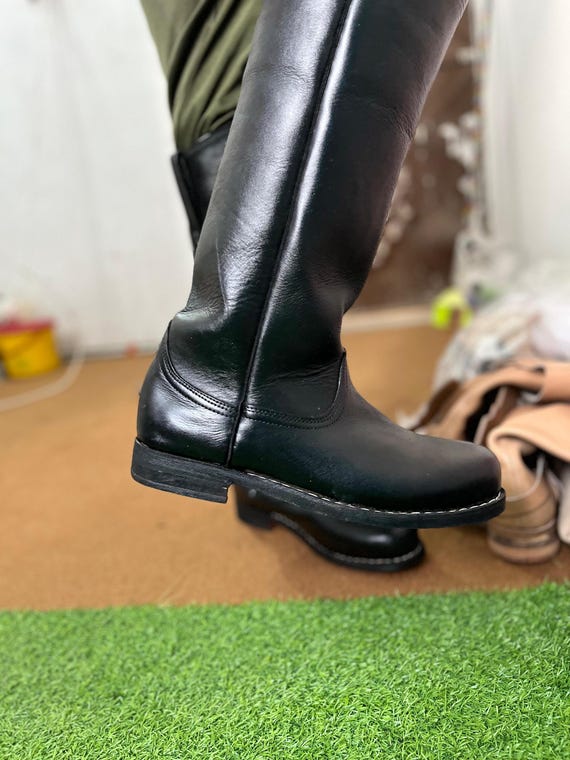 Civil War Cavalry Boots: Handmade Grain Leather, Reenactment