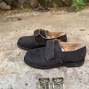 Handmade Napoleon Buckle Shoes: Historical Leather Reenactment Footwear