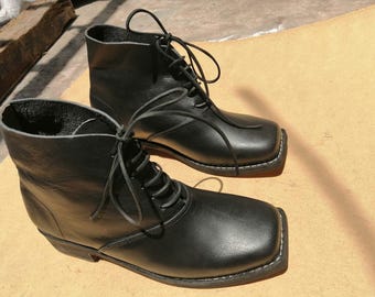 Botas históricas de Jefferson Davis: estilo Brogan de 1801, cuero