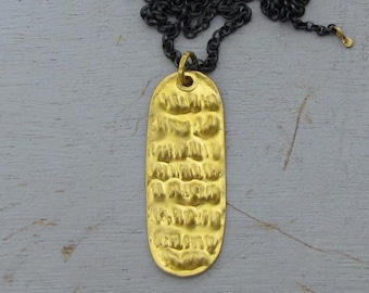 24k Solid Gold Pendant / Fine Gold and Silver Necklace / One of a Kind Artisan Jewelry