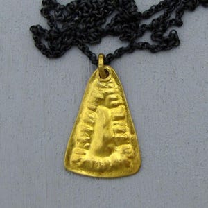 Solid 24 Karat Gold Pendant / Fine Gold and Silver Necklace / One of a Kind Artisan Jewelry