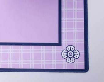 Lavender Plaid mahjong mat