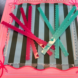 Scalloped acrylic mahjong pushers. Pushers ONLY