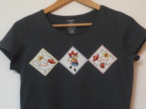 Ladies Little Cowgirl T-Shirt Grey