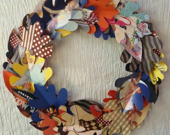 Women's Vintage Fashion Paper Wreath