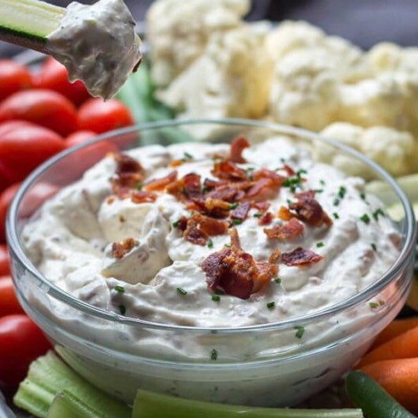 Bacon Horseradish Dip Mix, Gourmet Dip, Hostess Gift, Dried Seasoning Mix, Vegetable Dip, Chip Dip, Party Gift, Packaged Dips