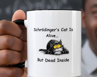 Schrödinger's Cat Mug, Funny Physics STEM Gift