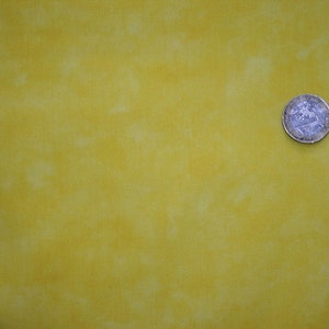 Puede incluir: Primer plano de una tela amarilla con un sutil patrón de mármol. Una moneda de plata se coloca sobre la tela.