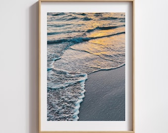 Blue Ocean Waves Print: Coastal Seascape Photography (Digital Download
