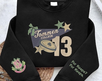 Boys of Tommen Embroidered Sweatshirt, Johnny Kavanagh, Binding 13, Book Merch,Tommen College, Bookish Crewneck, Bookish shirt, Gift for fan