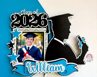 Graduation Cake Topper 2026 Personalized Photo | Custom Name Graduation Decor | Class of 2026 Cake Topper | Graduation Party Decoration