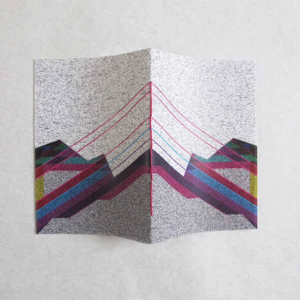 Hand sewn A6 notebook - symmetry - Last one