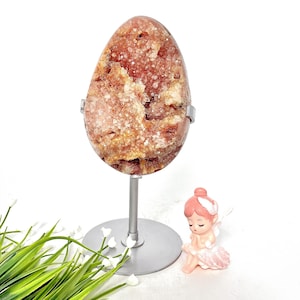 Natural carved Sakura Egg Cluster, Crystal Egg, Quartz crystal,Home decor,Crystal collect,Crystal gift,Crystal healing