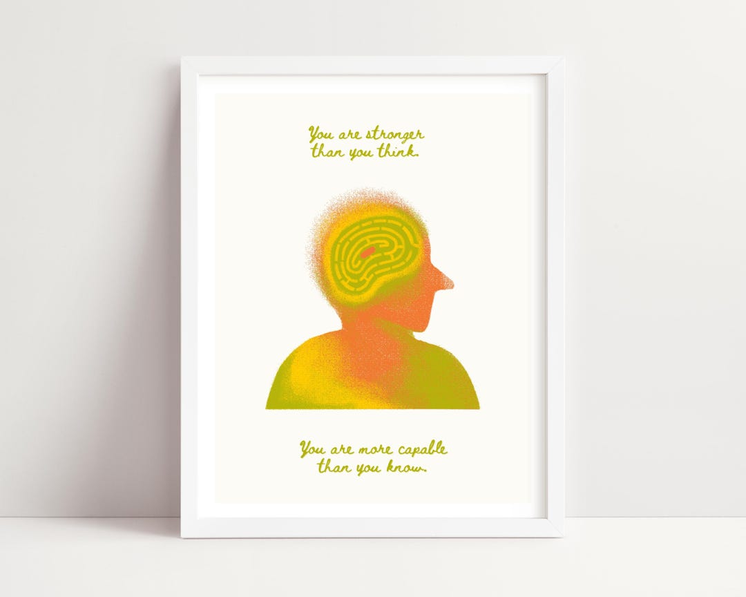 CBT/DBT Mental Health Poster Affirmation: Self-compassion Print PDF ...