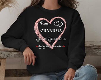 Personalized Mom Grandma Sweatshirt Hoodie, Custom Mother's Day Gift