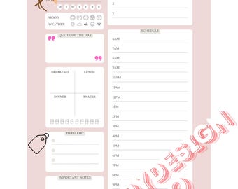 ADHD Daily Planner: Printable PDF Brain Dump Organizer (Editable Canva Template)