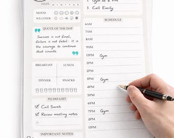 ADHD Daily Planner: Printable PDF Brain Dump Organizer (Editable Canva Template)