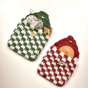 Pochette au crochet fait main – Étui tendance pour écouteurs, cartes ou bijoux