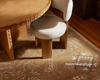 Mendelian Brown Oushak rug, high quality wool, Area rug 7x10, 6x9, 8x10, 9x12, 10x14 Rugs for bedroom, living, dining, room rug Custom Rug
