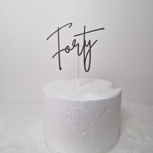 Custom Age Cake Topper | Personalized Celebration Accent