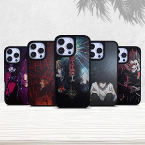Shinigami Death Anime Sleek Matt Black Phone Case für iPhone 11 12 13 14 15 16 Pro Max/Samsung Galaxy S23 S24 + Ultra