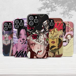 Nana Anime Japanese Sleek Matte Black Phone Case for iPhone 11 12 13 14 15 16 Pro Max/Samsung Galaxy s23 s24 + Ultra