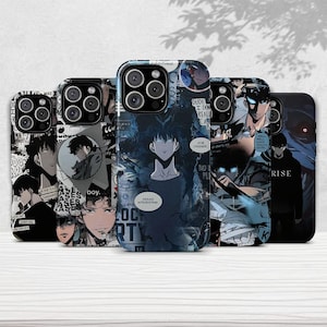 Anime Manhwa SJW Dungeon Sleek Matte Black Phone Case for iPhone 11 12 13 14 15 16 Pro Max/Samsung Galaxy s23 s24 + Ultra