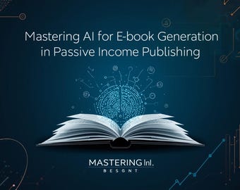 Mastering AI E-book Generation | Digital Guide to Passive Income Publishing