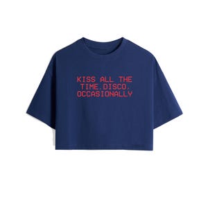 Kiss All The Time Disco Occasionally T-Shirt Baby Tee T-Shirt Harry Styles Album Merch Girly Top Together Tour Concert Cropped Top