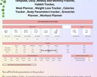 Ultimate All-in-One Digital Planner Bundle with Daily Schedule, Budget, Wellness, Fitness and Meal Tracking