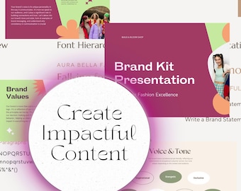 Editable Brand Kit Canva Template: Modern Branding Presentation (Instant Download)