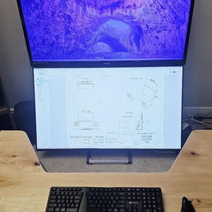 Desk Plans | Dual 50-inch Monitor Ergonomic Workspace | Shop Drawings ...