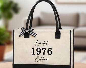 Borsa tote in edizione limitata del 1976, regalo per il 50° compleanno di una donna.