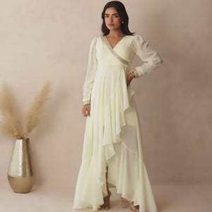 YELLOW EMBROIDERED DRESS