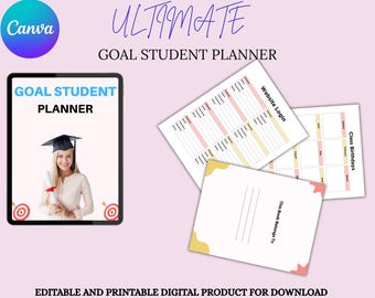 Goal Student Planner – Academic Planner for Goal Setting, Time Management & Study Success