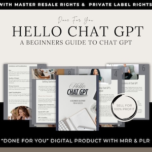 Beginner’s Guide to ChatGPT with Master Resale Rights (MRR) | AI Basics eBook + Canva Template | Sell Your Own AI Product | Instant Download