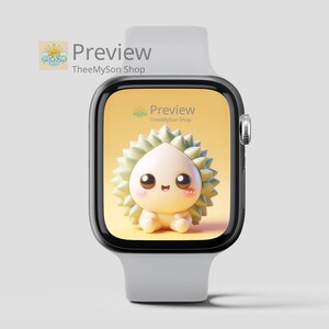 Simpatico quadrante Durian per Apple Watch (foto Gang2 4) - Stile carta a strati pastello / Sfondo scaricabile digitalmente