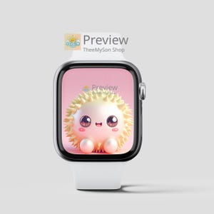 Simpatico quadrante Rambutan per Apple Watch (foto Gang1 4) - Stile carta a strati pastello / Sfondo scaricabile digitalmente