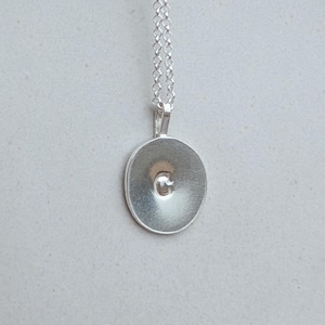 Personalised Initial Sterling Silver Pendant Necklace - Minimalist Silver Charm