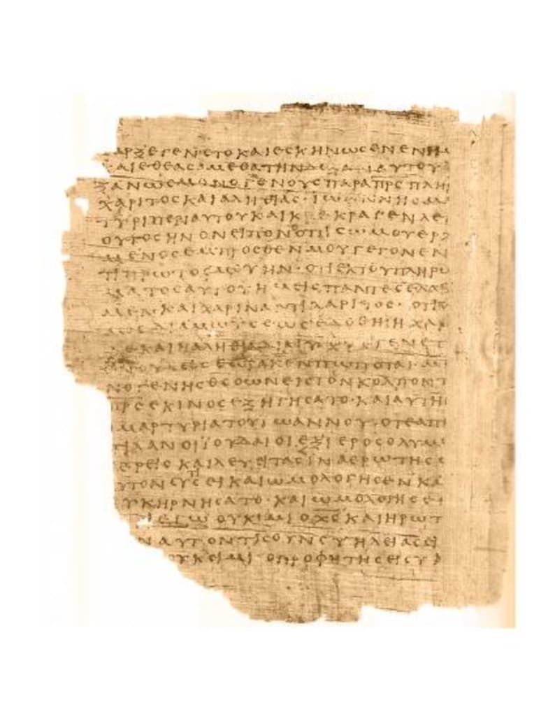 UNFRAMED | John 1:1-25 front and back. Papyrus 66 (P66) Manuscript Replica – Gospel of John Fragment – Ancient Bible Papyrus – Handmade. image 7