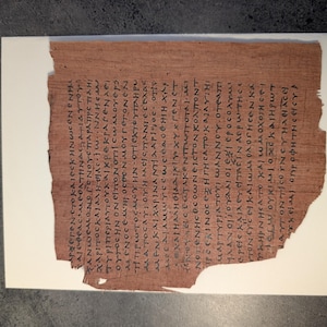 UNFRAMED | John 1:1-25 front and back. Papyrus 66 (P66) Manuscript Replica – Gospel of John Fragment – Ancient Bible Papyrus – Handmade. image 3