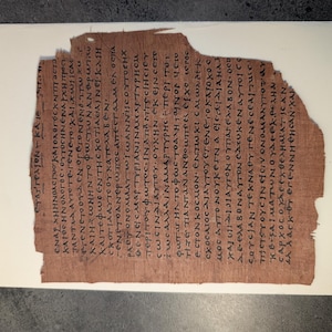 UNFRAMED | John 1:1-25 front and back. Papyrus 66 (P66) Manuscript Replica – Gospel of John Fragment – Ancient Bible Papyrus – Handmade. image 4