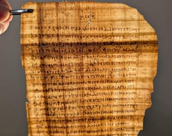 UNFRAMED • Papyrus 46. Pauline Epistles Replica | New Testament Manuscript | Early Christian Artifact | Bible History Gift/Egyptian