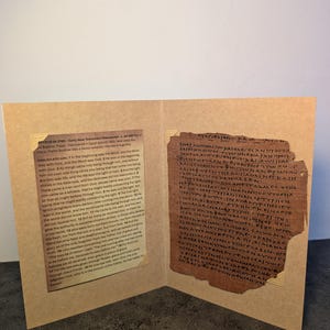 UNFRAMED | John 1:1-25 front and back. Papyrus 66 (P66) Manuscript Replica – Gospel of John Fragment – Ancient Bible Papyrus – Handmade. image 2