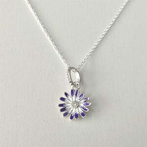 Pandora Purple Daisy Charm Necklace